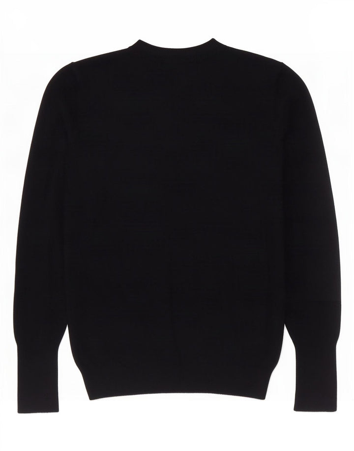 Zara Suéter feminino com gola redonda, Reino Unido 12 Médio Preto