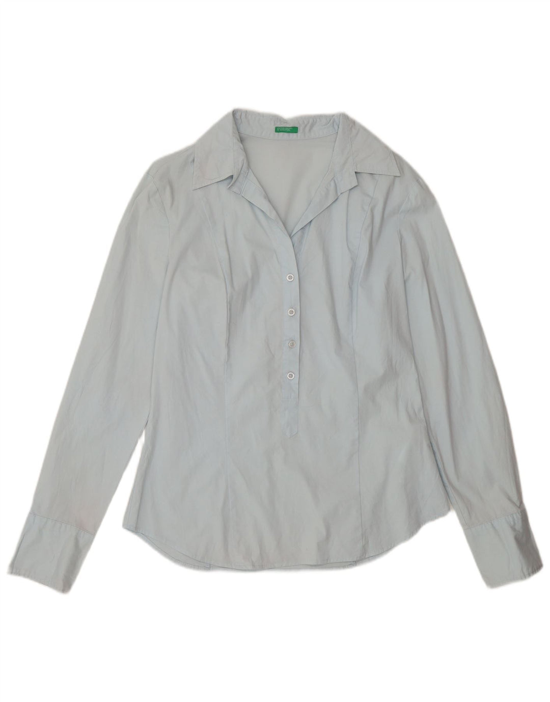 Pulôver feminino Benetton Reino Unido 14 grande algodão azul