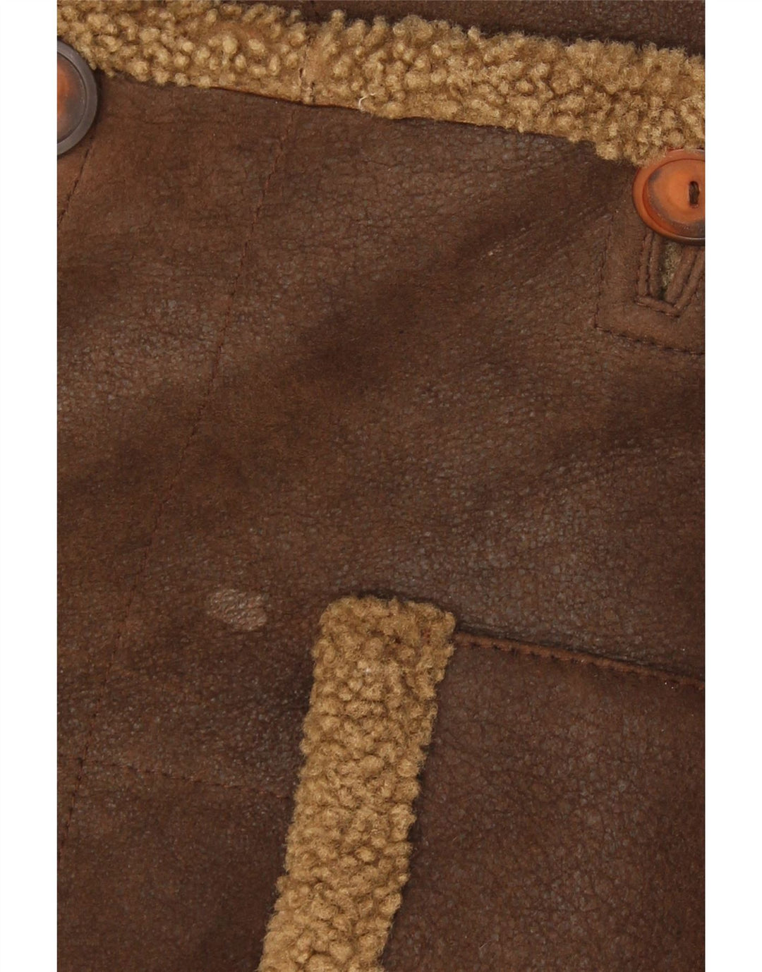 Casaco Shearling Feminino Conbipel Reino Unido 14 Grande Marrom