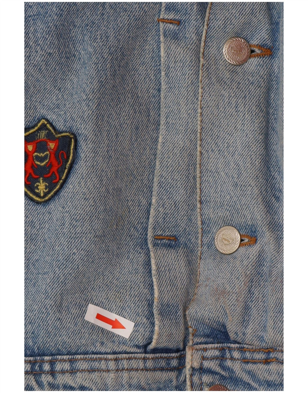 Jaqueta jeans masculina POP 84 Sherpa Reino Unido 38 azul médio