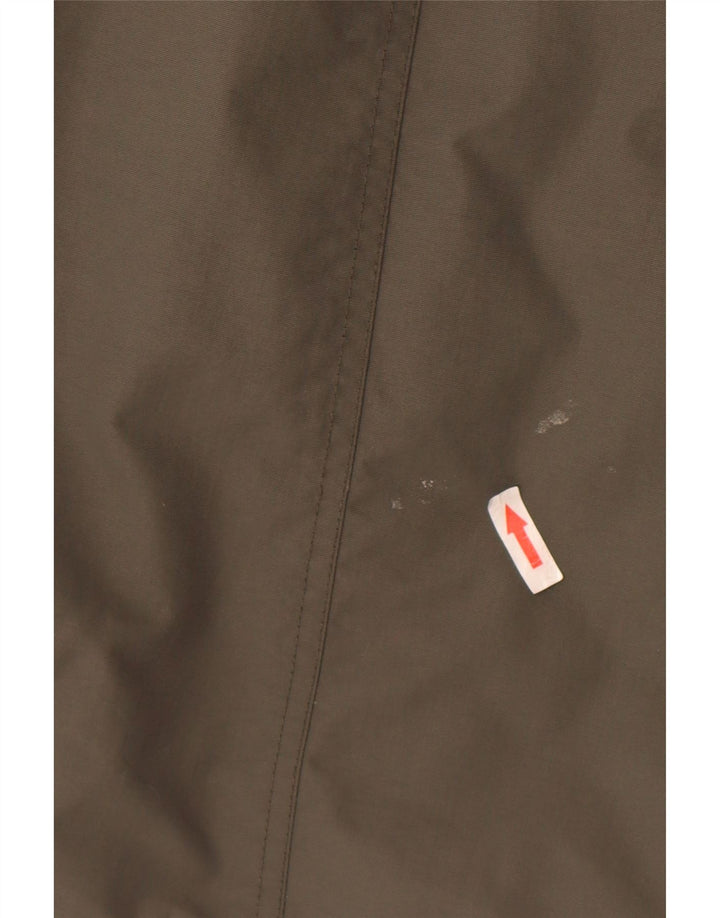 Casaco acolchoado com capuz feminino Fat Face UK 12 nylon cáqui médio