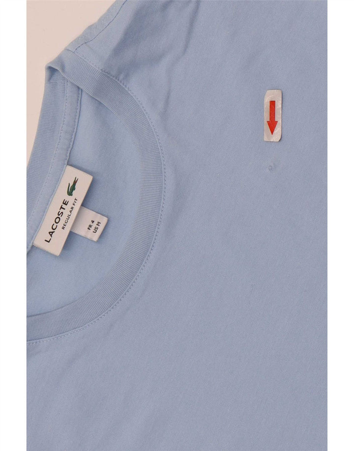 Camiseta masculina Lacoste Regular Fit tamanho 4 algodão azul médio