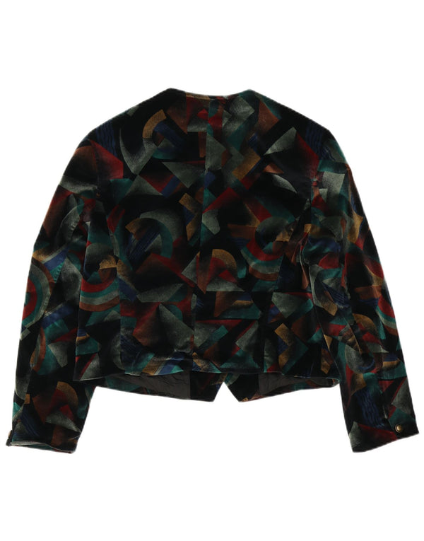 Jaqueta Bolero Feminina Hirsch com 5 Botões Reino Unido 12 Médio Multicolorido Geométrico
