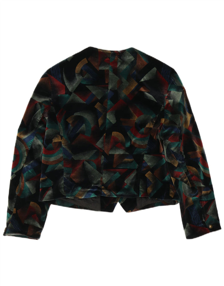 Jaqueta Bolero Feminina Hirsch com 5 Botões Reino Unido 12 Médio Multicolorido Geométrico