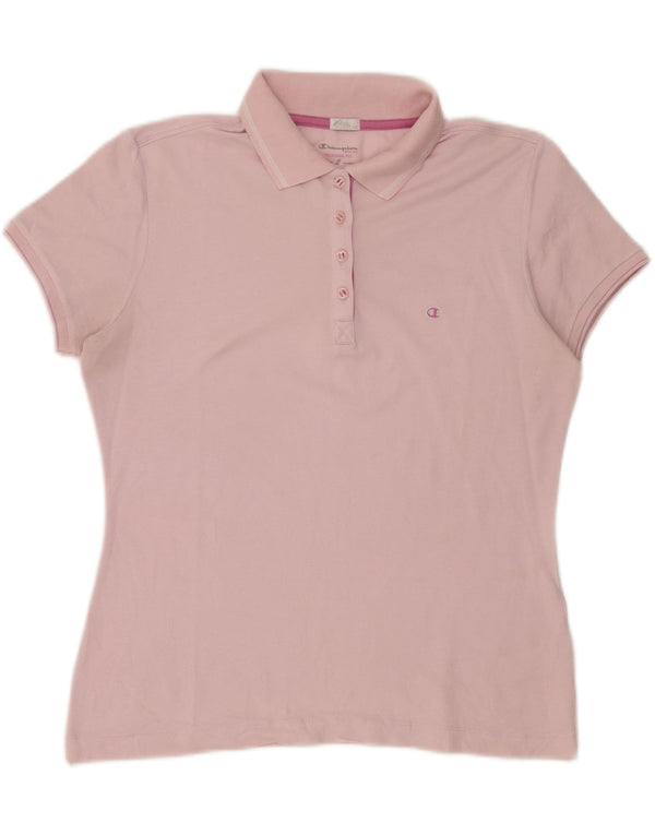 Camisa polo feminina Champion Heritage UK 14 grande rosa