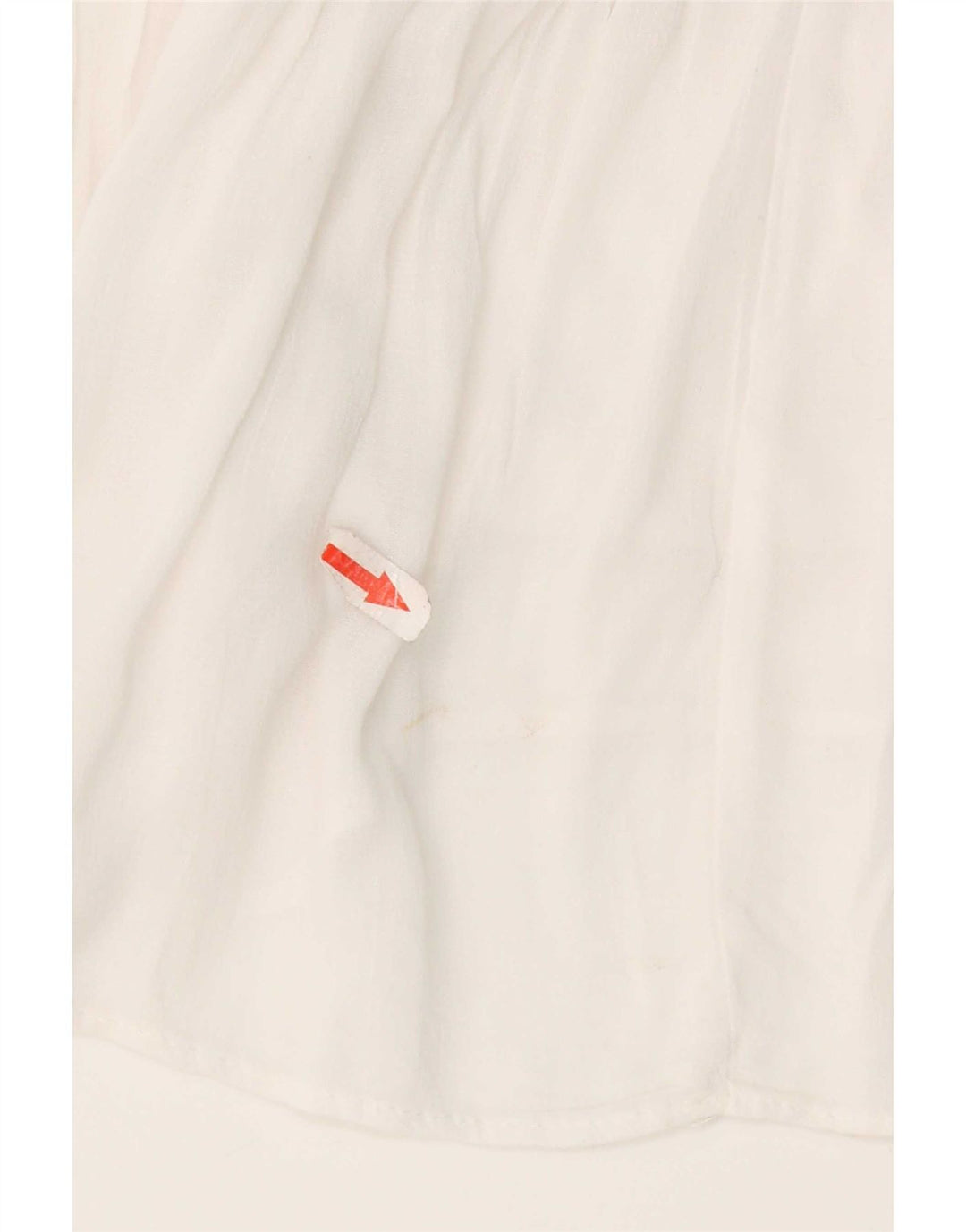 Blusa feminina Zara com amarração frontal em asa de morcego Reino Unido 12 algodão branco médio