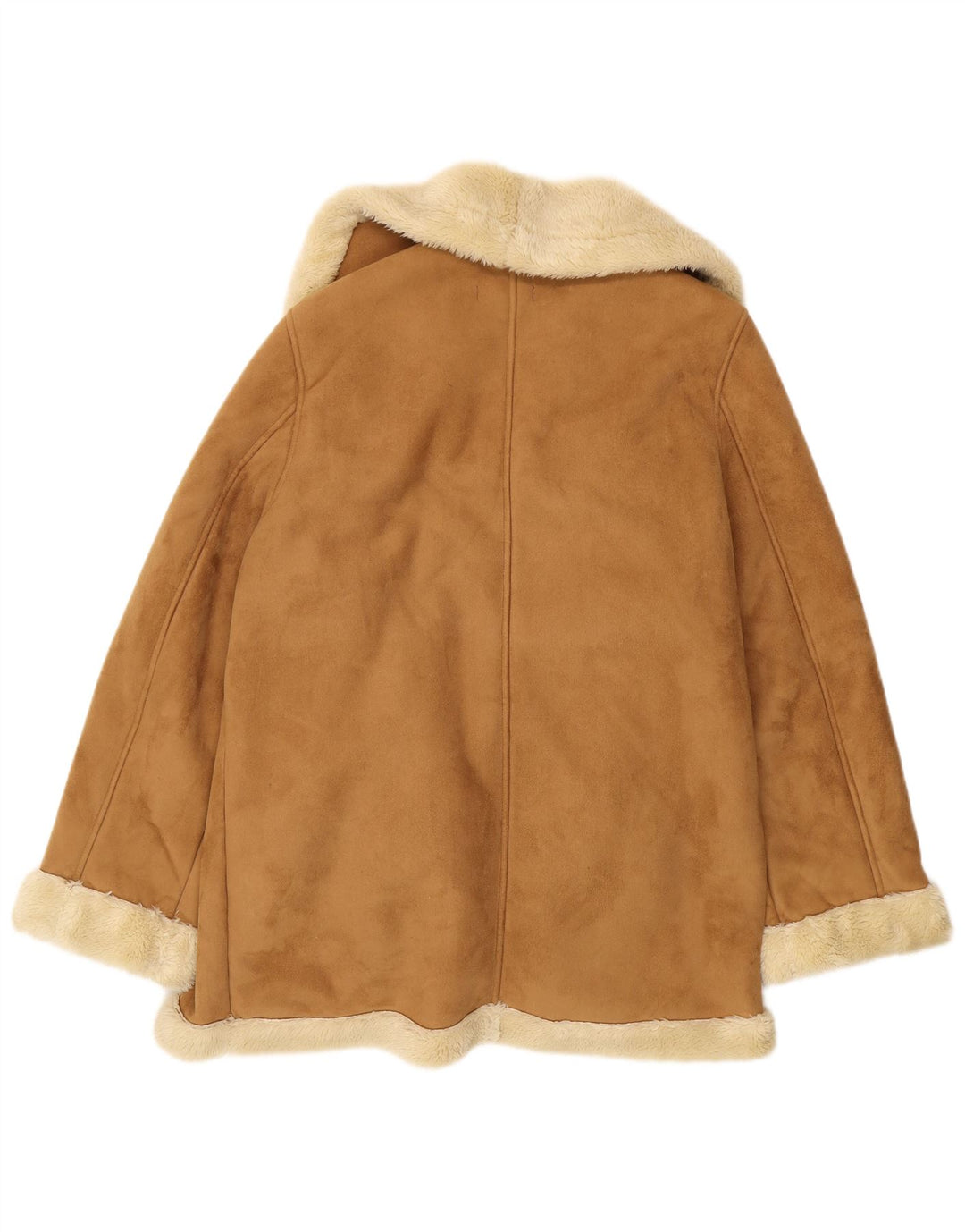 Sobretudo feminino grande de sherpa Wit & Wisdom Reino Unido 14 grande poliéster marrom