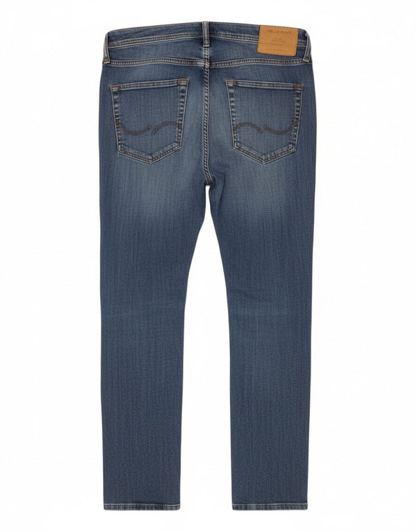 Jeans retos masculinos Jack & Jones W30 L32 algodão azul