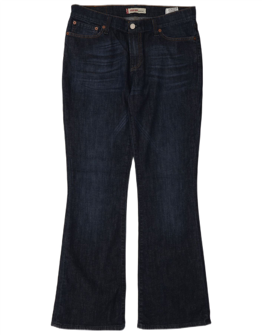 Calça jeans feminina Levi's 10529 Bootcut W33 L32 azul marinho algodão
