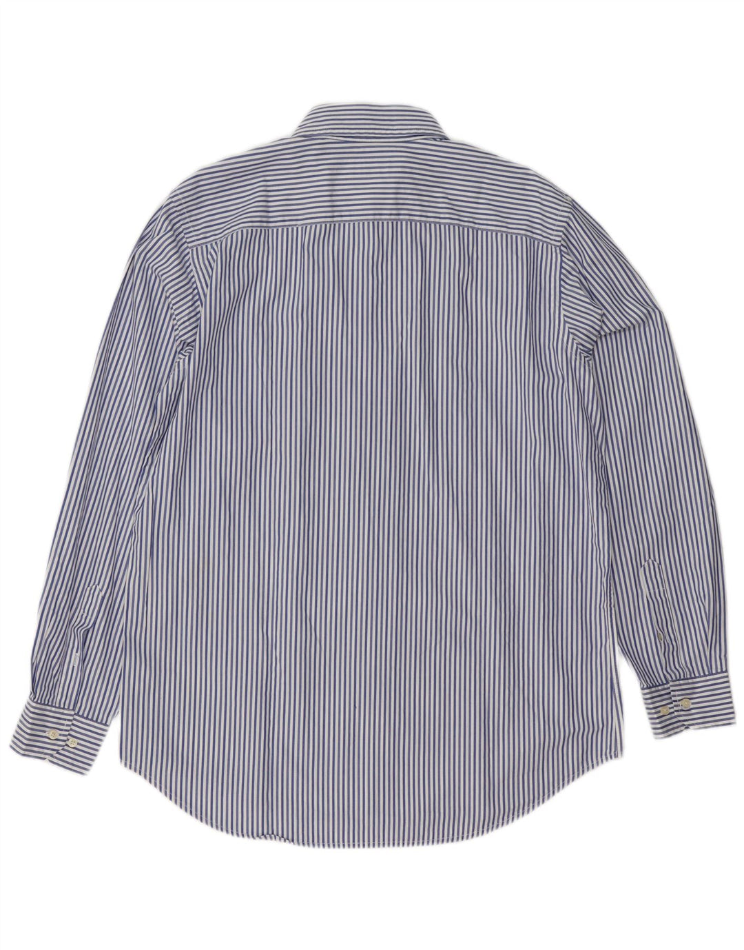 Camisa masculina Avirex de algodão listrado azul grande