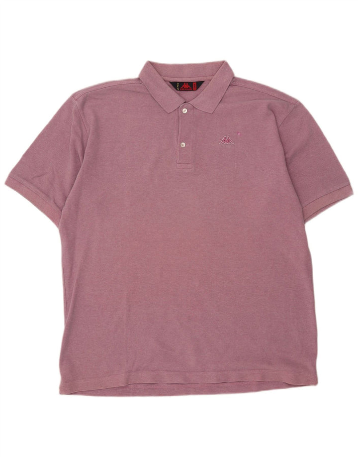 Camisa polo masculina KAPPA grande rosa algodão clássico