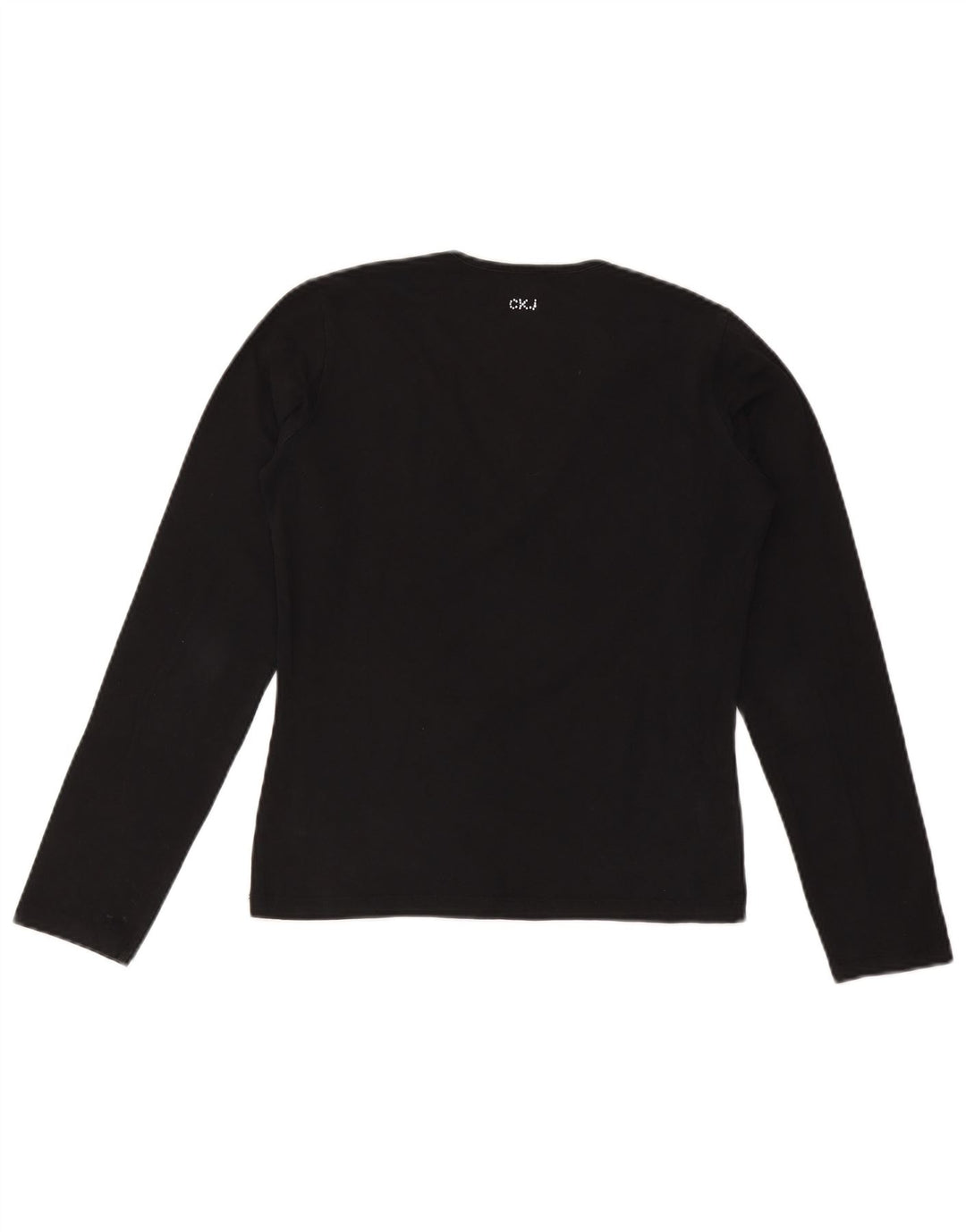 CALVIN KLEIN JEANS Top feminino manga comprida UK 18 XL preto