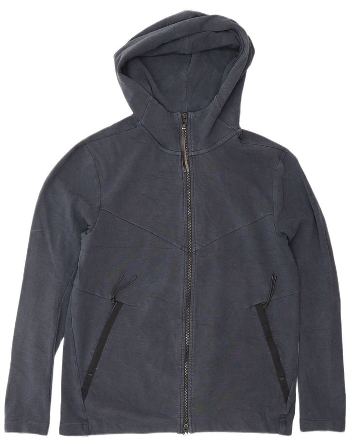 Suéter masculino Nike com capuz e zíper médio azul marinho