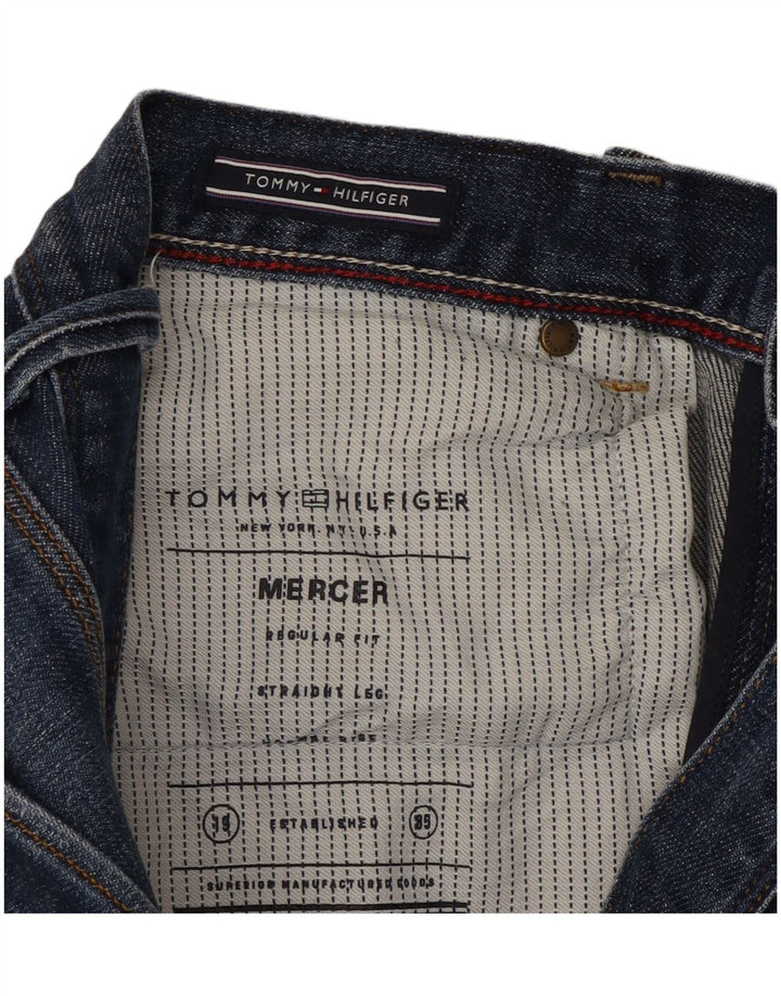 TOMMY HILFIGER Masculino Mercer Regular Fit Jeans Reto W34 L33 Azul Algodão