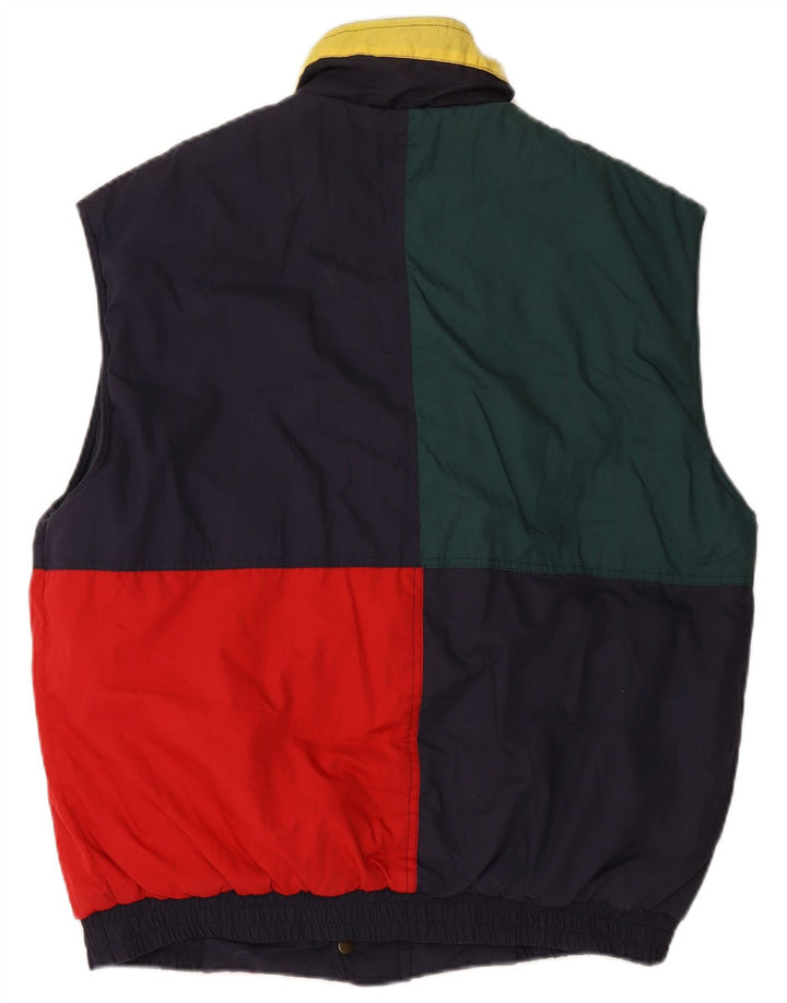 Colete acolchoado reversível masculino VINTAGE UK 42 XL azul marinho Colourblock