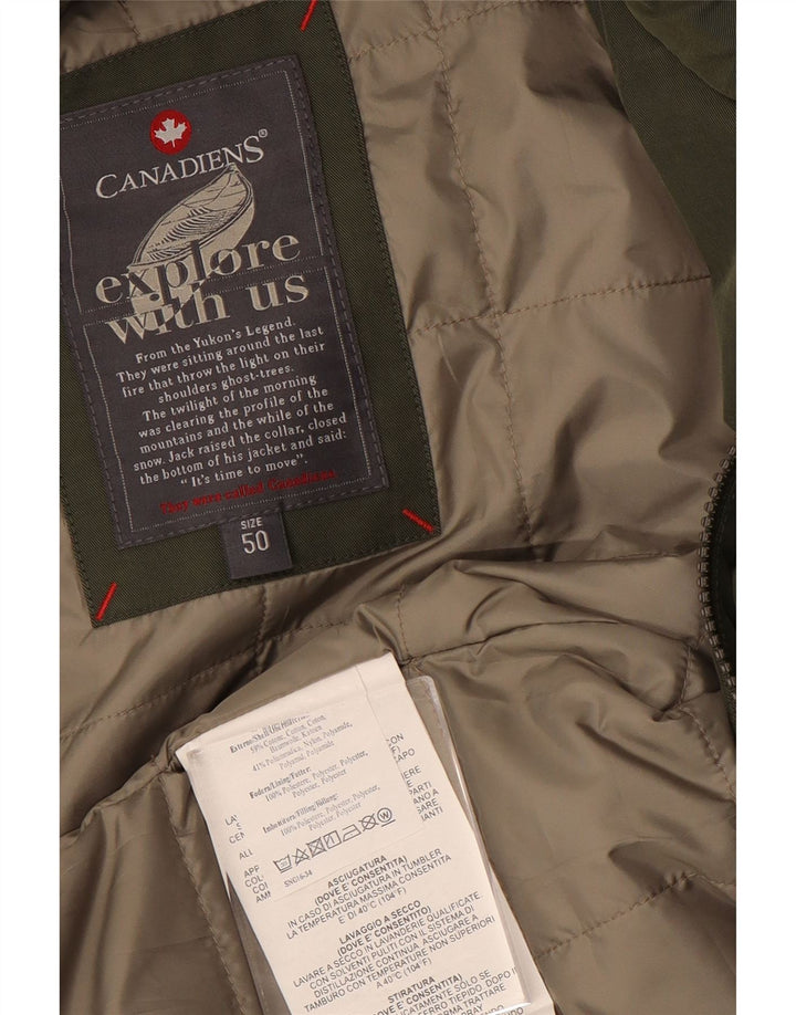 Jaqueta utilitária masculina Canadiens EU 50 grande algodão verde