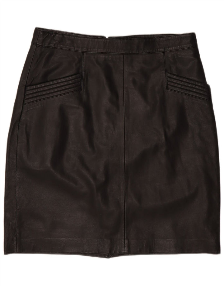 B.Young Mini saia feminina de couro EU 38 Médio W30 Couro Preto
