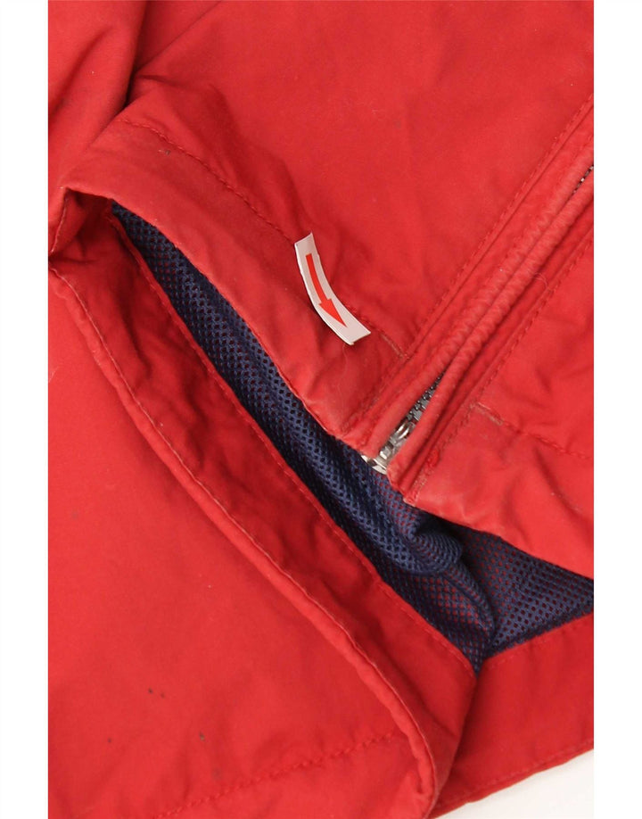Jaqueta masculina Napapijri com capuz gráfico Anorak UK 38 poliamida vermelha média