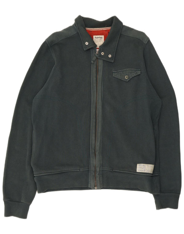 Timberland Mens Tracksuit Top Jacket Grande Algodão Verde