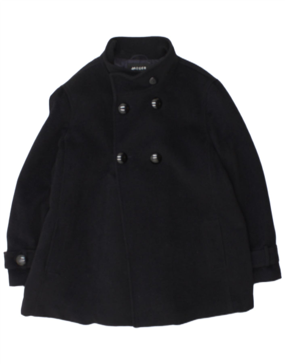 Casaco feminino Jaeger Pea UK 18 XL azul marinho angorá