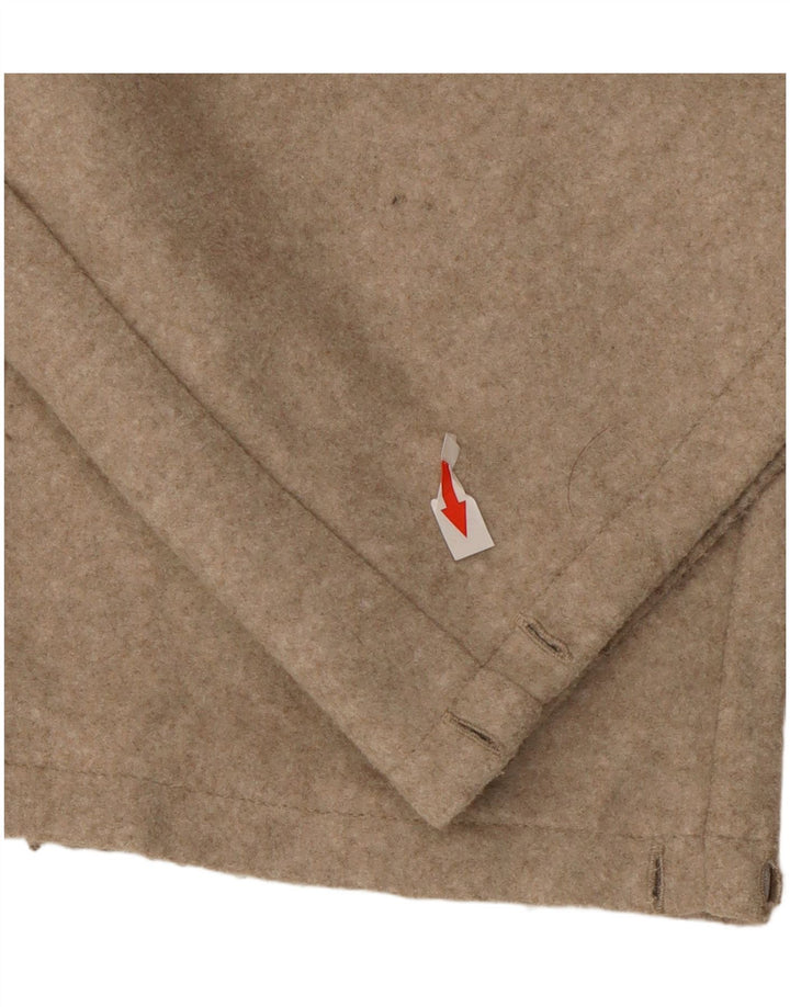 Zara Calça feminina casual de perna larga pequena W26 L29 poliéster bege