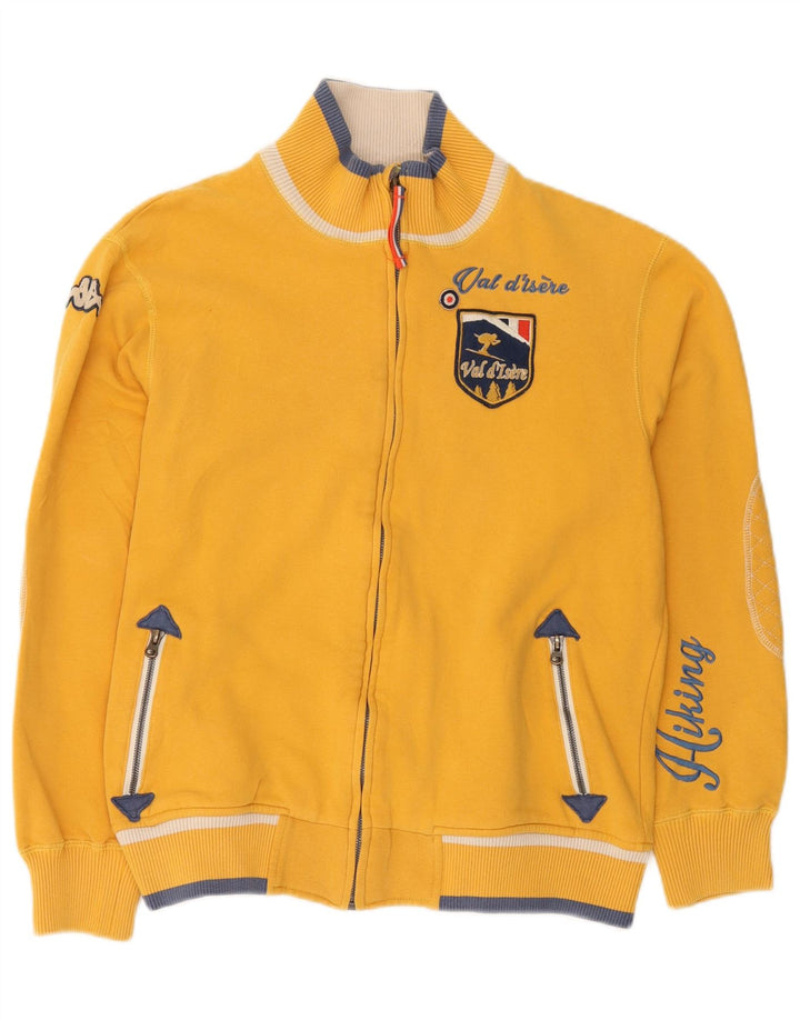 Kappa Mens Val D'isere Graphic Tracksuit Top Jaqueta Grande Amarelo
