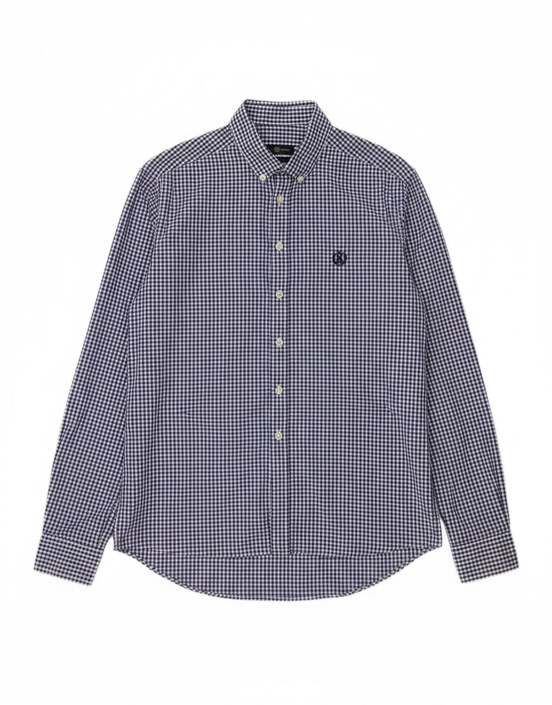 Camisa masculina HENRI LLOYD de ajuste regular pequeno algodão guingão azul