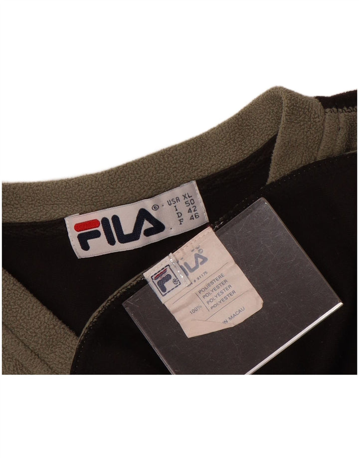 Fila Womens Fleece Jumper UK 18 XL Cinza Colourblock Poliéster