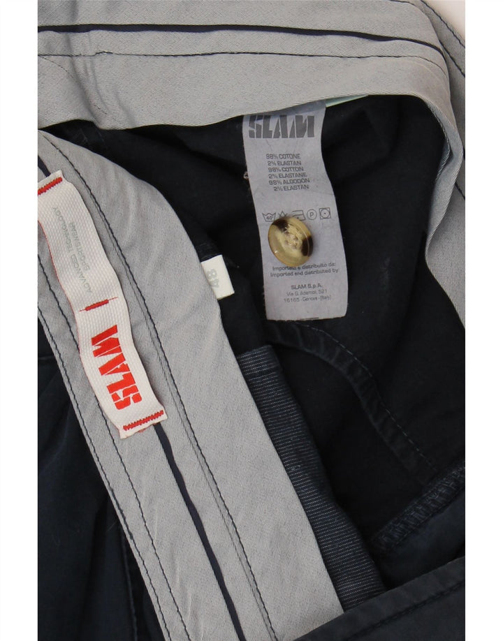 Slam Mens Chino Shorts IT 48 Médio W38 Azul Marinho Algodão