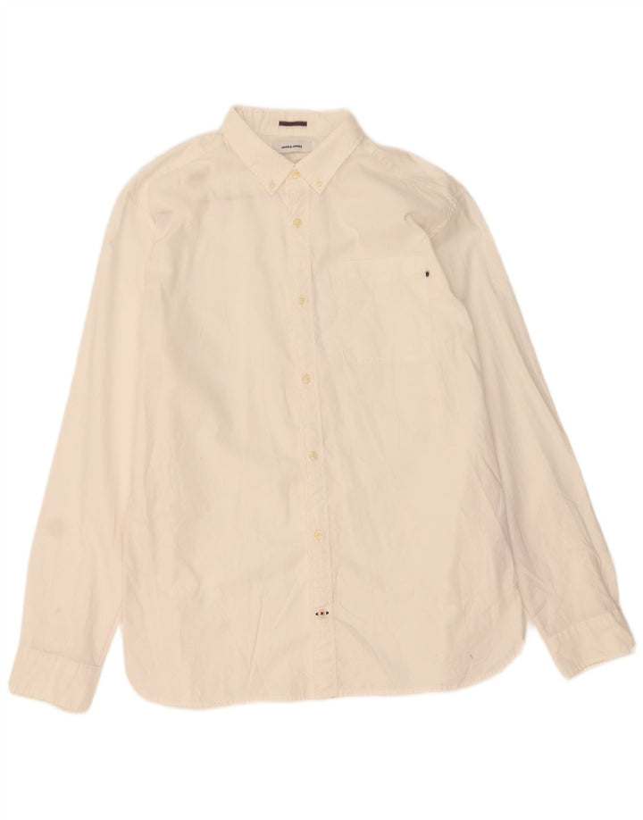 Camisa masculina JACK & JONES XL algodão branco