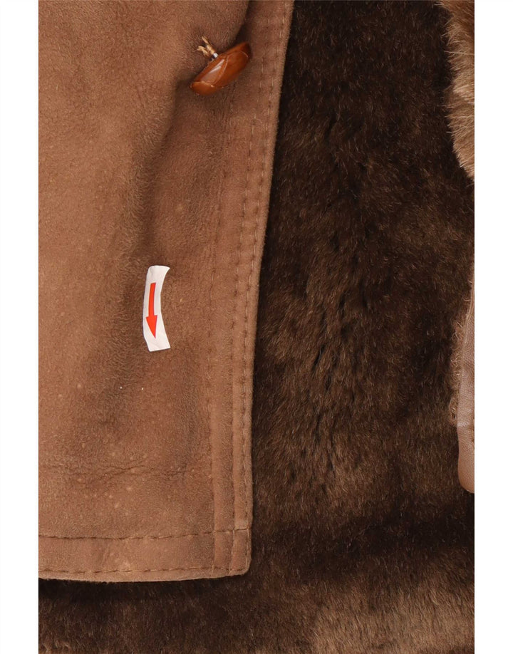 Sobretudo masculino de shearling Carieri&Carieri IT 46 pequeno marrom