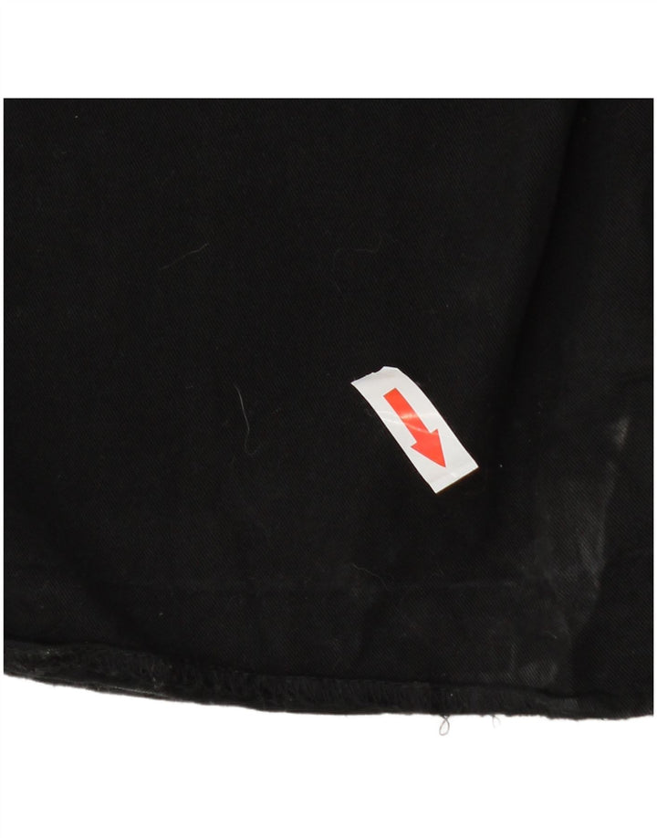 Calça chino feminina Marks & Spencer pequena W26 L34 preta Lyocell