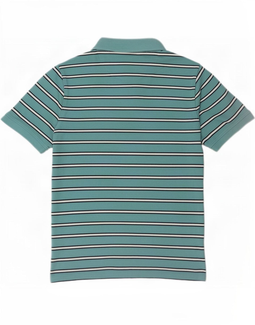 Camisa polo masculina James Pringle de algodão listrado azul médio