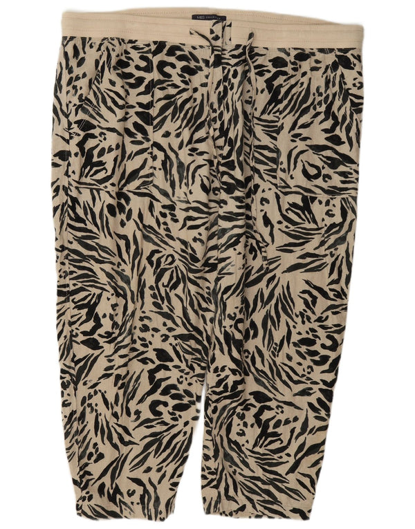 Calça Harém Feminina Marks & Spencer UK 20 2XL W42 L23 Bege