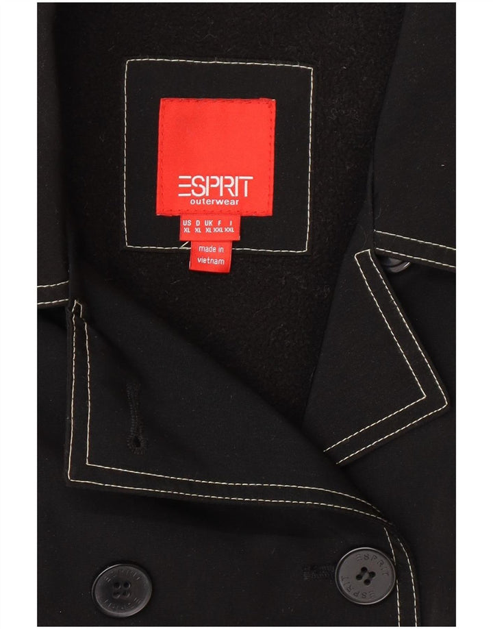 Casaco feminino Esprit Sherpa Pea UK 18 XL preto poliéster