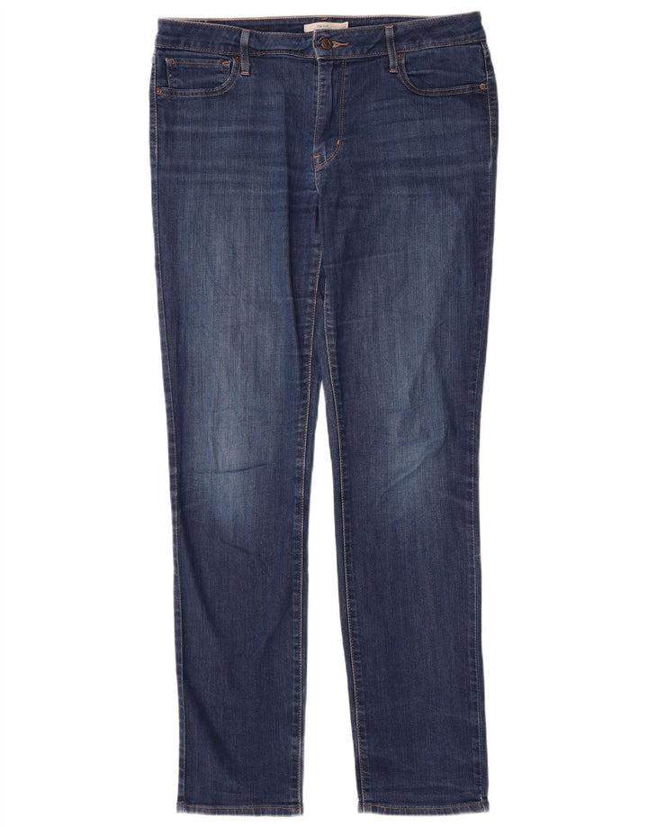 LEVI'S Feminino 712 Slim Jeans W32 L34 Azul Algodão
