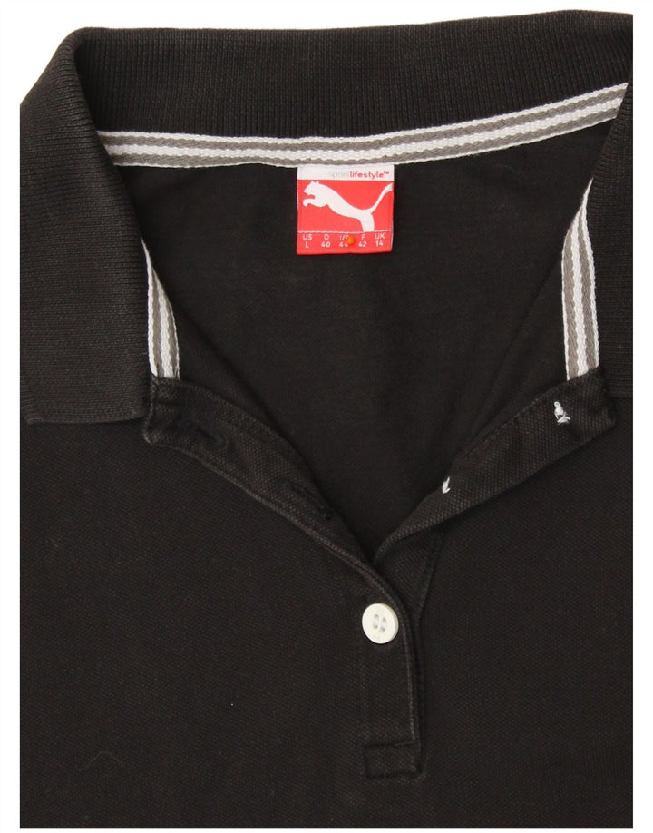 Camisa polo feminina Puma UK 14 média preta