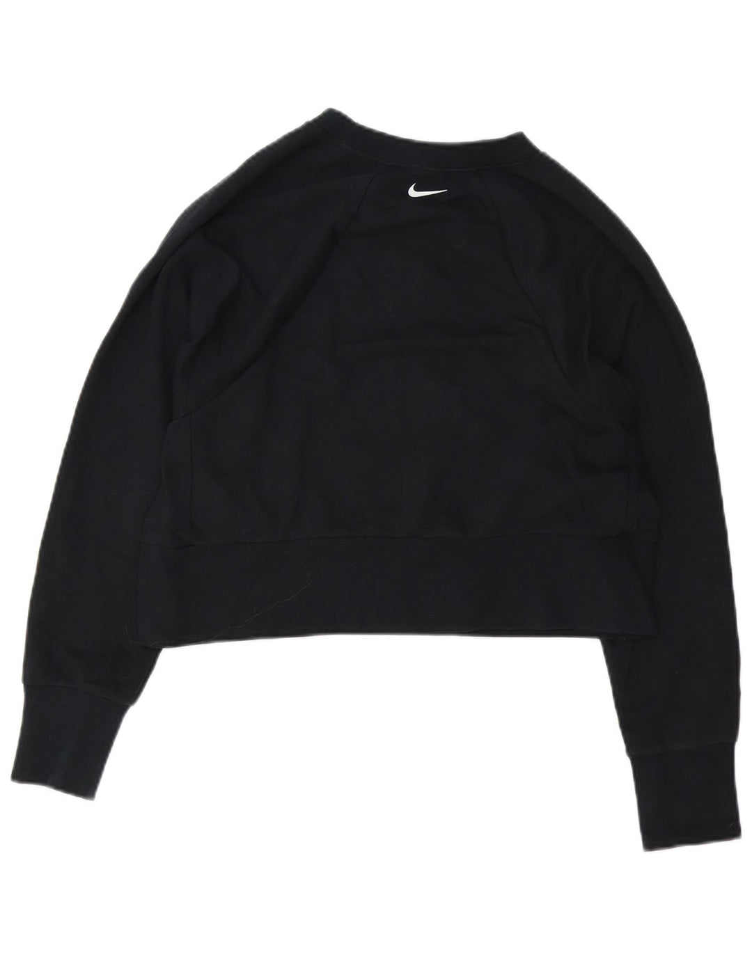 Nike Womens Dri Fit Crop Oversized Moletom Jumper UK 10 Pequeno Preto