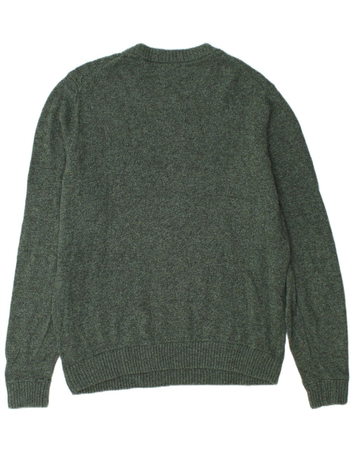 Suéter masculino Marks & Spencer com gola canoa grande poliamida verde
