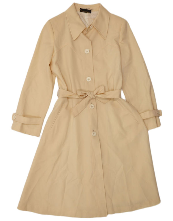 Vintage Womens Trench Coat UK 10 Small Beige