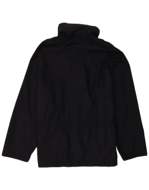 Jaqueta de chuva masculina Spalding com capuz e ajuste solto Reino Unido 38 médio azul marinho nylon