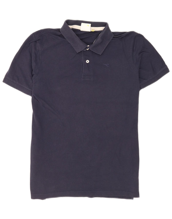 Camisa polo masculina Diadora grande algodão azul marinho