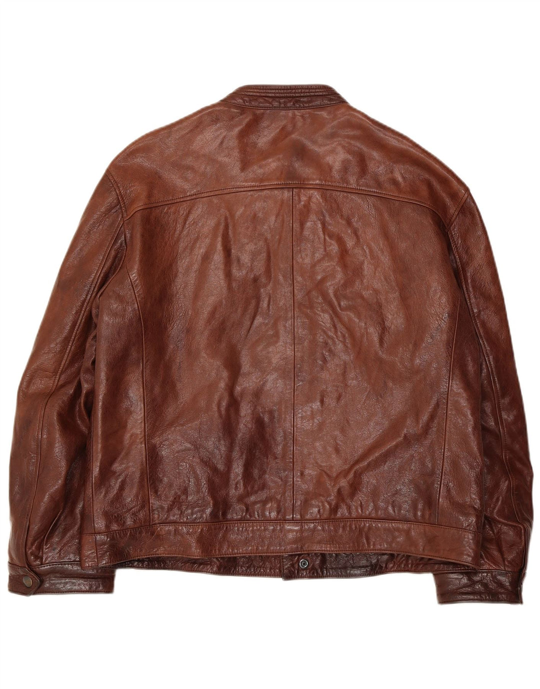 Jaqueta de couro masculina vintage UK 38 couro marrom médio