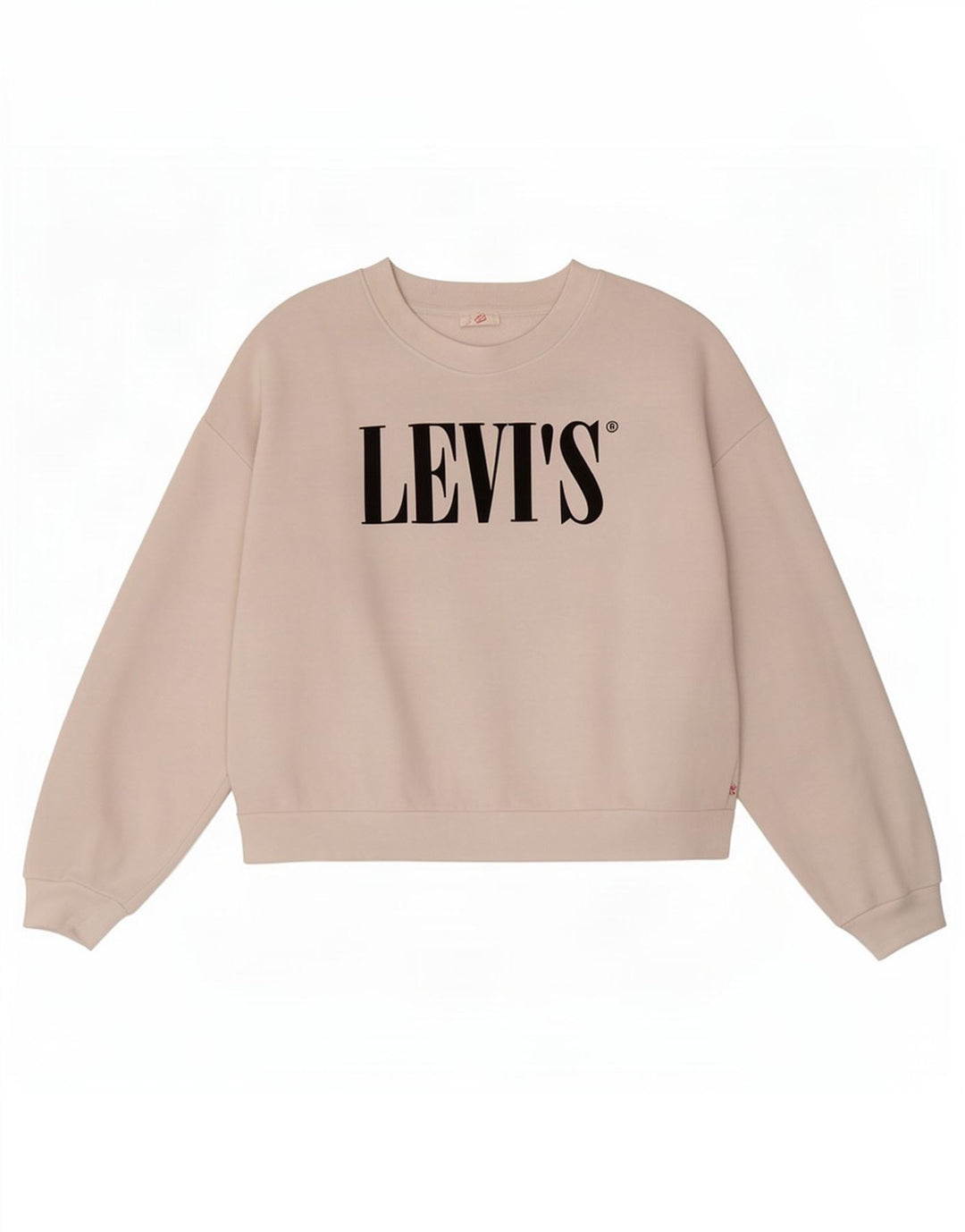 Moletom feminino Levi's Crop Graphic Oversized Jumper UK 14 Médio Branco