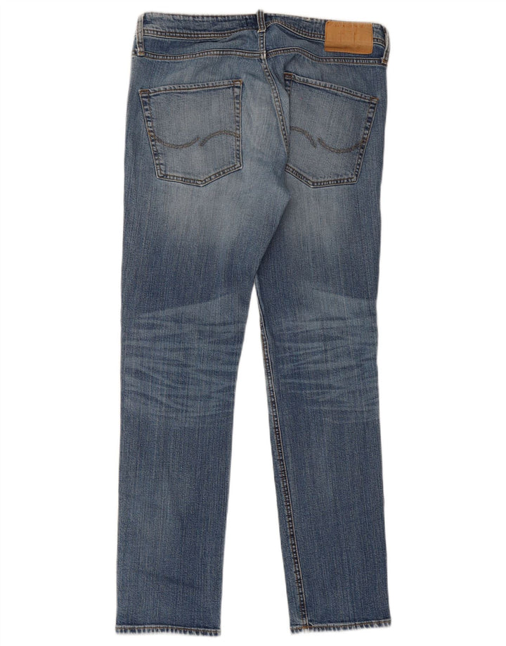Jack & Jones Masculino Tim Slim Jeans W33 L32 Azul Algodão