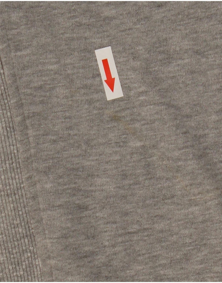 Superdry moletom feminino grande com estampa gráfica UK 14 grande algodão cinza