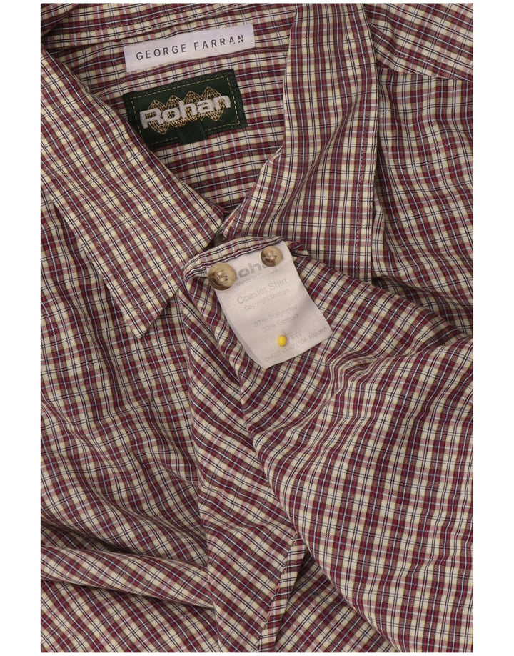 Camisa masculina de flanela Rohan grande poliéster xadrez vermelho