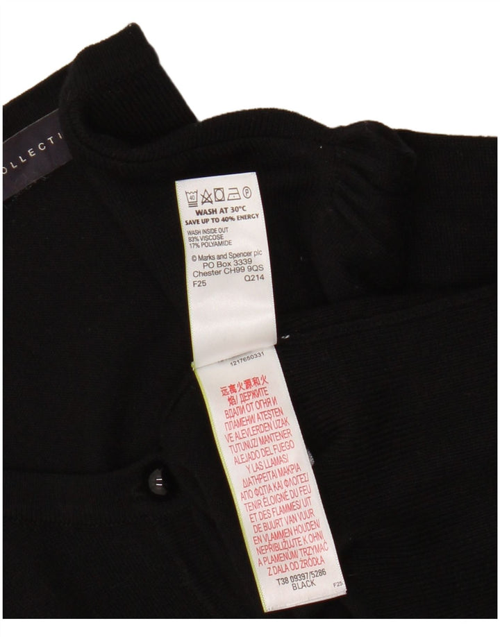 Suéter cardigã feminino Marks & Spencer Reino Unido 10 pequeno viscose preta