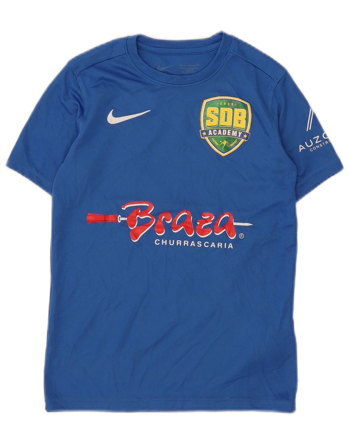 Camiseta Nike Boys Dri Fit Graphic Top 8-9 Anos Pequeno Azul Poliéster