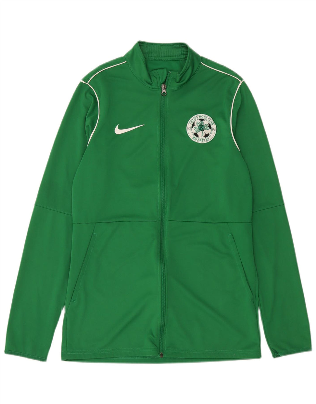 Nike Mens Dri Fit Tracksuit Top Jaqueta Poliéster Verde Médio